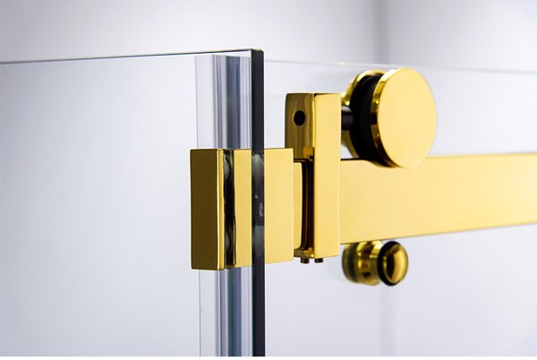 BPS-koupelny Obdélníkový sprchový kout HYD-OK203B 110x80 zlatý/transparent - bez vaničky