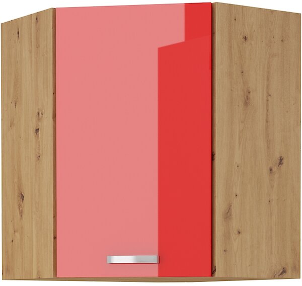Horní kuchyňská skříňka rohová výška 72 cm 27 - MYSTIC - Červená lesklá