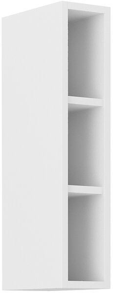 Horní otevřená kuchyňská skříňka 15 cm - 3 poličky Bílá