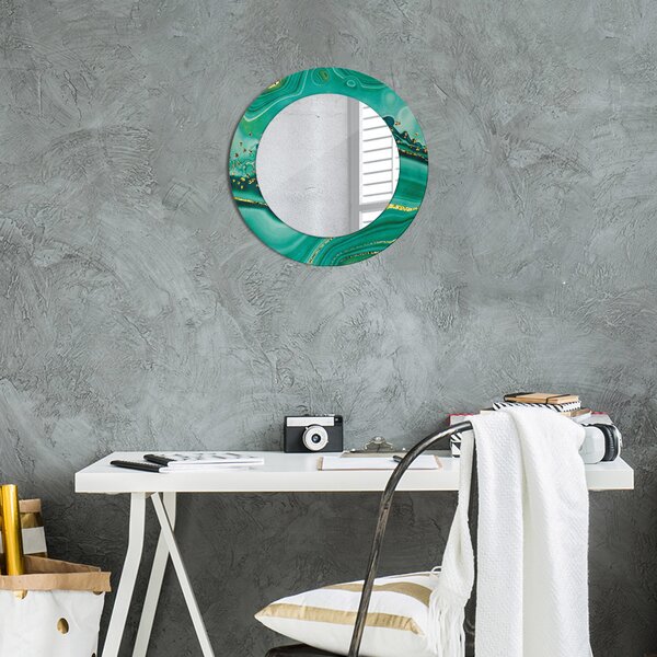 Kulaté dekorační zrcadlo Achát Jaspis Marble