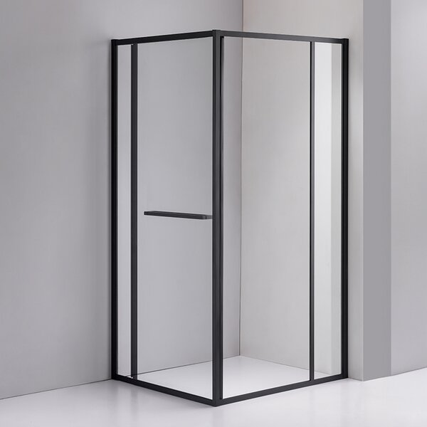 BPS-koupelny Obdélníkový sprchový kout HYD-OK-KA01 120x80 černá/transparent - bez vaničky