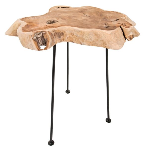 Odkládací stolek Ruto, 40 cm, neošetřený teak