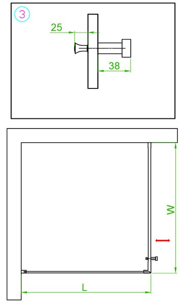 BPS-koupelny Čtvercový sprchový kout HYD-SK10A 80x80 černá/transparent - bez vaničky