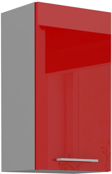 Policová kuchyňská skříňka horní šířka 45 cm 04 - HULK - Červená lesklá