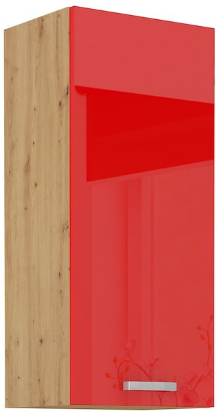 STOLARz 40 cm skříňka horní jednodveřová ARTISAN (výška 90 cm) Barevné provedení ARTISAN: Červený lesk
