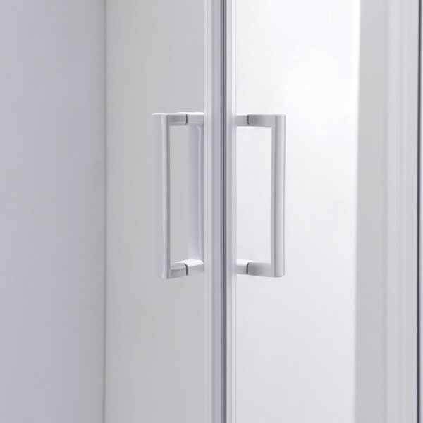 BPS-koupelny Čtvercový sprchový kout HYD-SK93B 90x90 bílá/transparent - bez vaničky