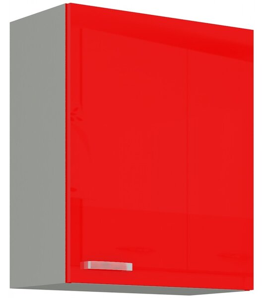 Samostatná horní kuchyňská skříňka 60 cm 04 - HULK - Červená lesklá
