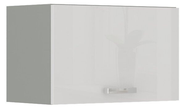 Kuchyňská skříňka s otevíráním nahoru šířka 50 cm 07 - HULK - Bílá lesklá