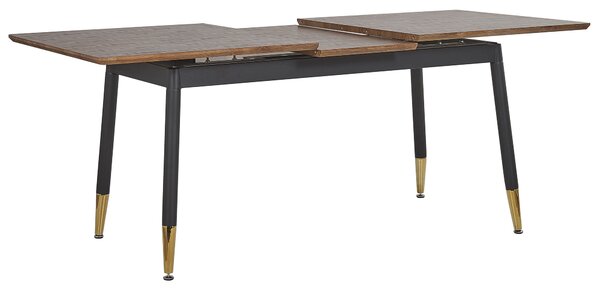 Rozkládací jídelní stůl CALIFORNIA Tmavě hnědá 160/200 cm 90 cm