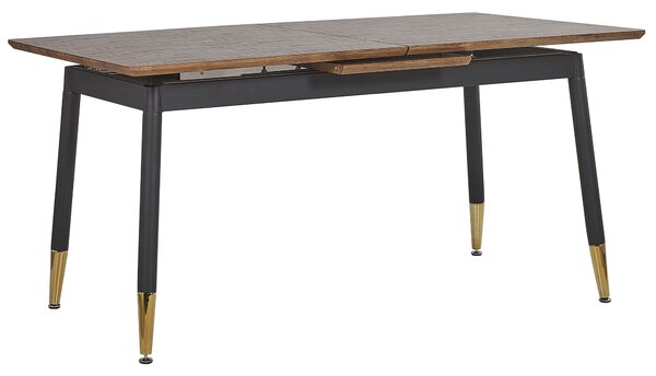 Rozkládací jídelní stůl CALIFORNIA Tmavě hnědá 160/200 cm 90 cm