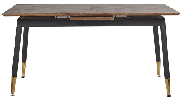 Rozkládací jídelní stůl CALIFORNIA Tmavě hnědá 160/200 cm 90 cm