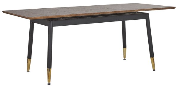 Rozkládací jídelní stůl CALIFORNIA Tmavě hnědá 160/200 cm 90 cm