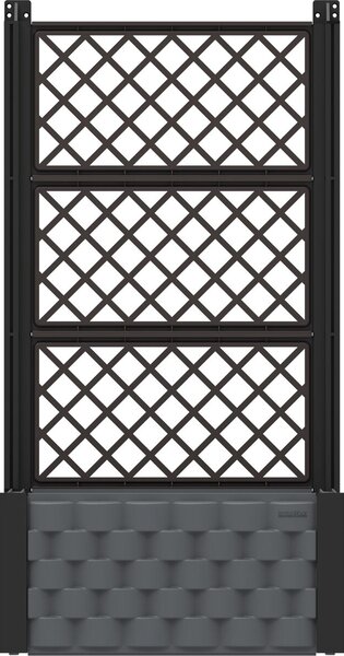 Nadzemní záhon 55 x 55 cm s treláží, antracit, Duramax IDMFPGB006CG (Nadzemní záhon 55 x 55 cm s treláží, antracit, Duramax IDMFPGB006CG)
