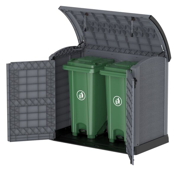 Plastový úložný box StoreAway ARC145 x 125 x 82,5 cm, 1200 l - šedý DURAMAX 86633 (Plastový úložný box StoreAway ARC145 x 125 x 82,5 cm, 1200 l - šedý DURAMAX 86633)