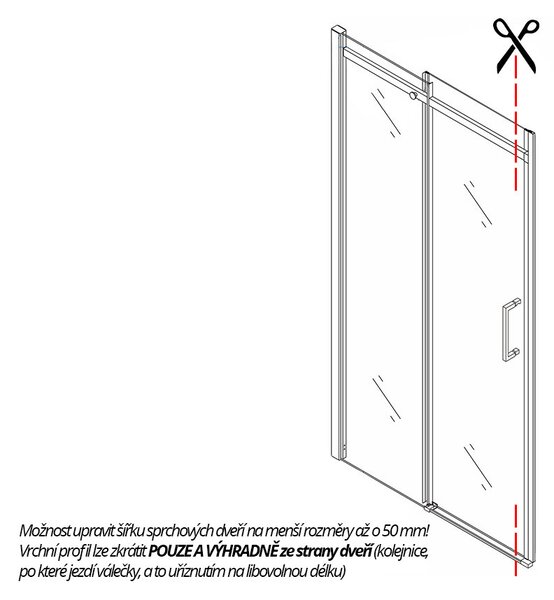 BPS-koupelny Posuvné sprchové dveře HYD-PD09C 120 zlatá/transparent pro instalaci do niky - bez vaničky