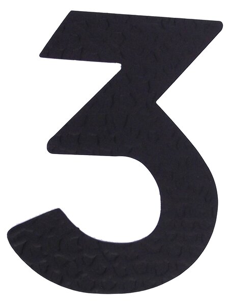 Kovaná číslice "3" černá