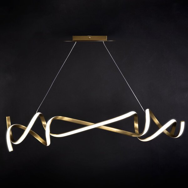 Toolight Toolight, LED závěsné svítidlo 90cm, 35W, 4000K, 1868lm, APP1777-CP, zlatá matná, OSW-09666