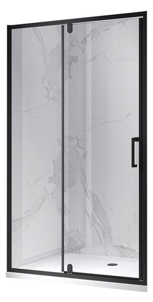 BPS-koupelny Sprchové dveře HYD-DN19D 100 černá/transparent pro instalaci do niky - bez vaničky