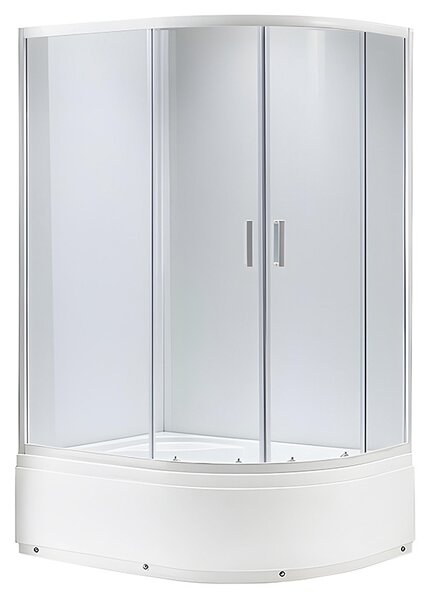 BPS-koupelny Asymetrický sprchový kout HYD-AK-MAJ11585RCH 115x85 cm pravý, bílá/transparent v setu s hlubokou sprchovou vaničkou