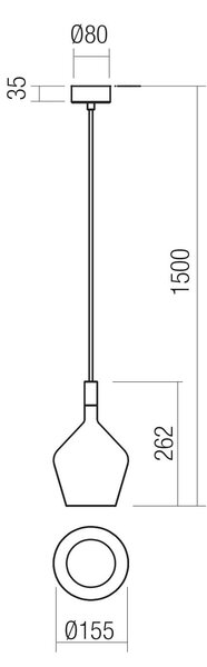 Redo Závěsné venkovní svítidlo POTTER, 1xGU10, ø 155 mm, IP65 Barva: Antracit