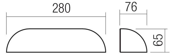 Redo Venkovní nástěnné LED svítidlo URON 8,7W, š. 28 cm, IP65 Barva: Antracit, Barva světla: 3000K