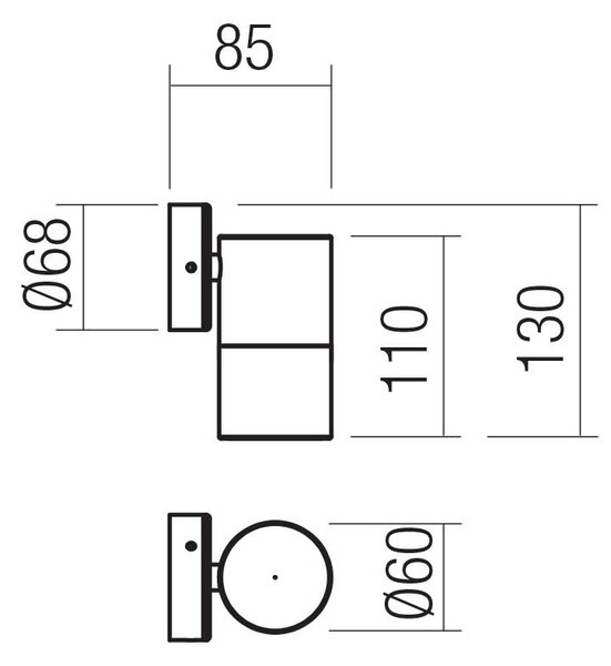 Redo Venkovní nástěnné LED svítidlo STAKE, 1xGU10, v. 13 cm, IP65 Barva: antická mosaz