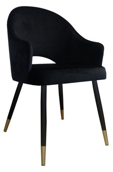 Moderní čalouněná židle Windy černo zlaté nohy Magic velvet 19