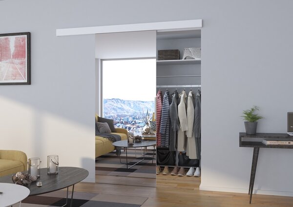 Zrcadlové dveře posuvné Berat - bílá 86 cm