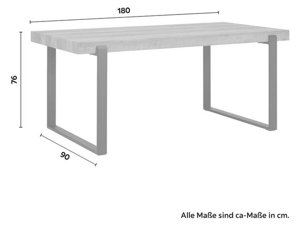 Jídelní stůl Mila - dekor dub 180x90 cm