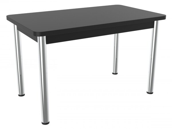 Stůl s kovovými nohami Sevo 120 x 70 cm Černá struktura