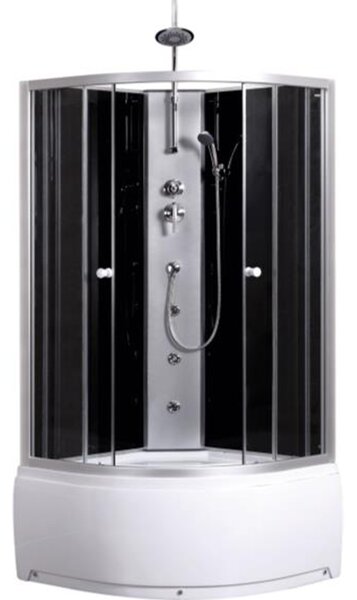 Novoterm Hydromasážní box NV-Karo 90x90 černý