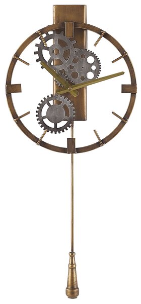 Nástěnné hodiny s kyvadlem ø 30 cm zlaté MARCOTE