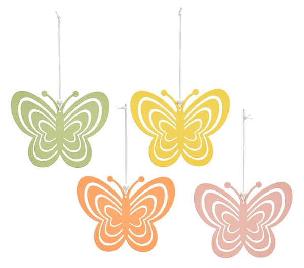 Závěsný kovový motýl PASTEL BUTTERFLY - více barev Barva: Oranžová