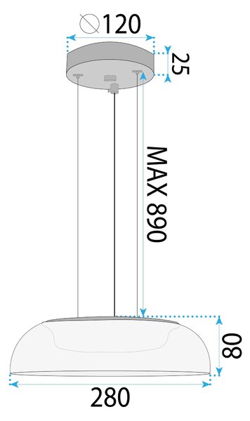 Toolight Toolight, LED závěsné svítidlo 28x28cm, 12W, 4000K, APP1691-1PC, zlatá lesklá, OSW-04334