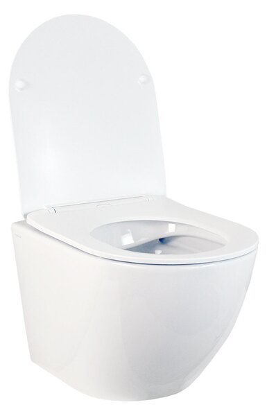 Hydroland Závěsná WC mísa se SoftClose sedátkem Karat, bílá