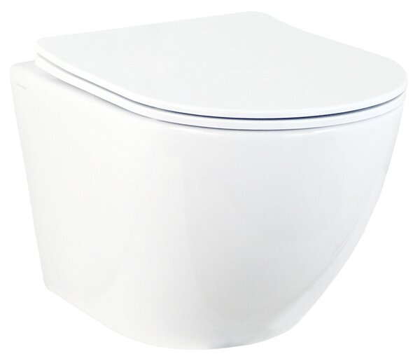 Hydroland Závěsná WC mísa se SoftClose sedátkem Karat, bílá