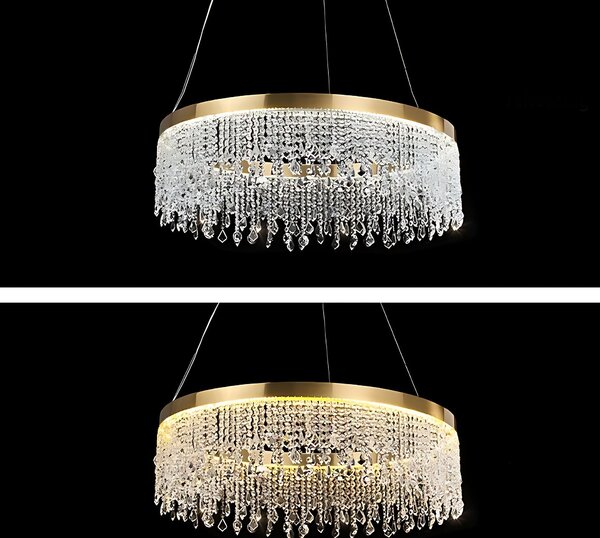 Toolight Toolight, LED stropní osvětlení 60cm, 24W, 4000K, APP1731-1CP, zlatá, OSW-04342