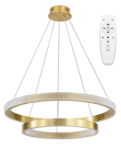 Toolight Toolight, LED stropní svítidlo 60cm, 55W, 3500lm + dálkové ovládání, APP1772-CP, zlatá matná, OSW-06351