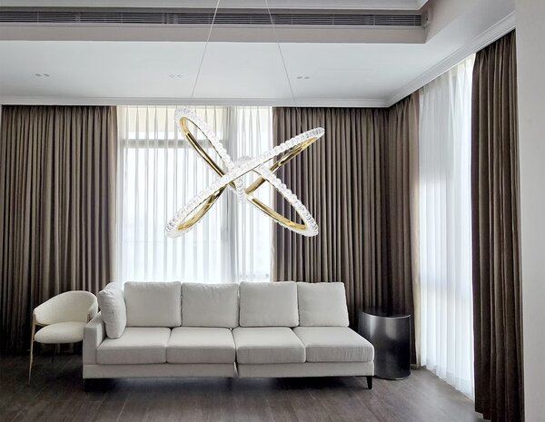 Toolight Moderní LED osvětlení Double Circle G035-CP zlaté