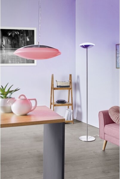 Eglo 33325 - LED RGBW Stm. stojací lampa FRATTINA-C LED/18W/230V matný chrom