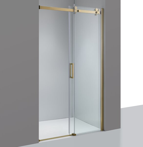 BPS-koupelny Posuvné sprchové dveře SH03C 110 zlaté/transparent pro instalaci do niky - bez vaničky