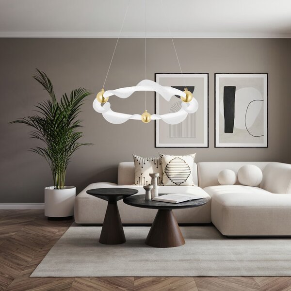 Toolight Závěsné LED osvětlení Urban B4 G010-CP bílé/zlaté