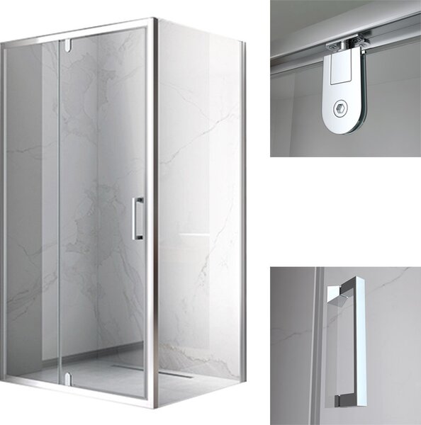 BPS-koupelny Obdélníkový sprchový kout HYD-OK07B 110x90 chrom/transparent - bez vaničky