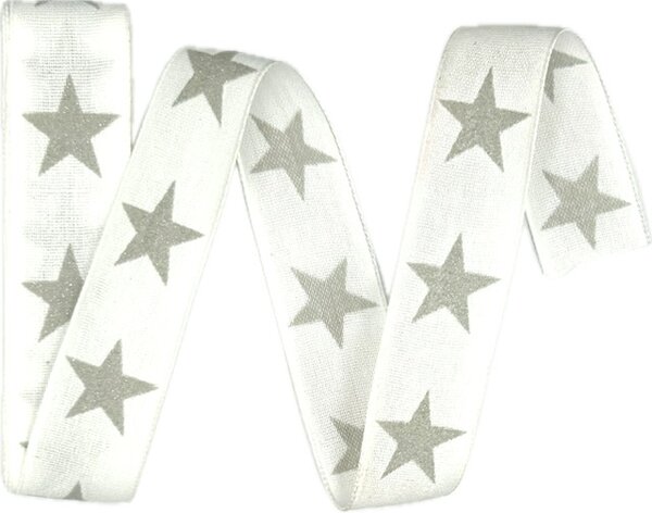 Stuha vánoční Advent Star – Elegant Ribbon skládaná 25mm x 2m (9,-Kč/m)