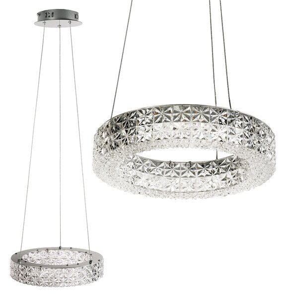Toolight Toolight, LED závěsné osvětlení 28cm, 12W, 4000K, MS003-CP, chromová, OSW-09613