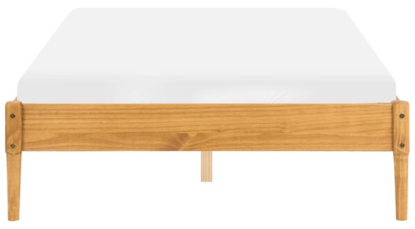 Postel bez čela Borovicové dřevo VEYRAC 120 x 200 cm Světle hnědá