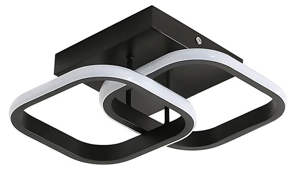 Toolight Toolight, LED stropní svítidlo 23x23cm, 22W, 3000K, LHJ074-C, černá matná, OSW-50034