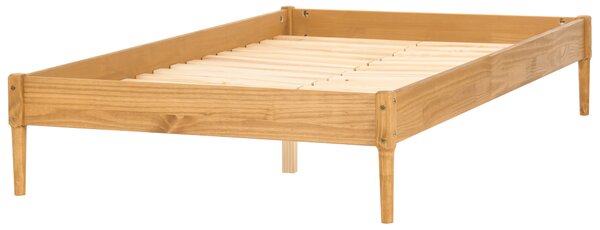 Postel bez čela Borovicové dřevo VEYRAC 120 x 200 cm Světle hnědá