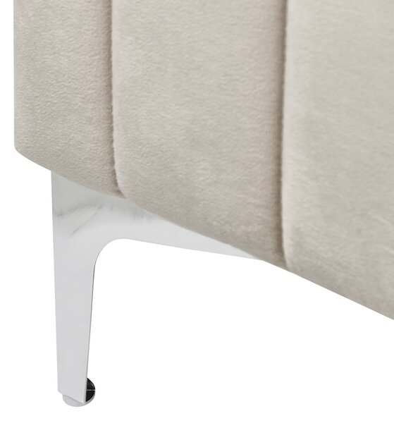 Postel Umělý samet LUNAN 160 x 200 cm Taupe