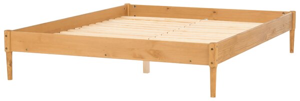 Postel bez čela Borovicové dřevo VEYRAC 160 x 200 cm Světle hnědá